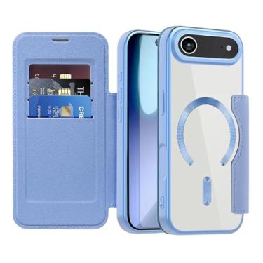 Imagem de Asuwish Capa de telefone para iPhone 17 Air 6,6 polegadas capa carteira magnética com protetor de tela de vidro temperado flip porta-cartão de crédito bloqueio RFID acessórios para celular i Phone17