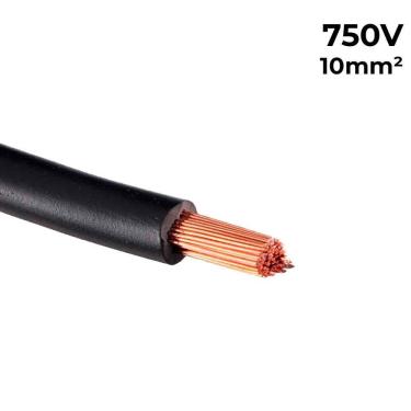 Imagem de Metro De Cabo Flexível Fio Elétrico Megatron 10Mm 750V Preto