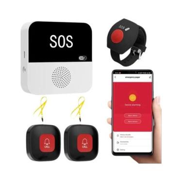 Imagem de Botão De Alerta De Emergência SOS Inteligente WiFi Para Idosos, Pacien