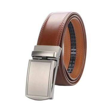 Imagem de Cinto Masculino De Couro Genuíno Com Fivela Automática Ajustável, Casu