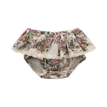 Imagem de Saia De Renda Floral Com Babados Para Bebês Meninas, Shorts De Verão P
