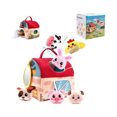 Imagem de Conjunto De Animais De Fazenda De Pelúcia Macia Para Bebês, Brinquedos