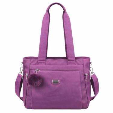 Imagem de Bolsa Feminina Grande Estilo Sacola Alça Transversal Bolso Lateral Rep