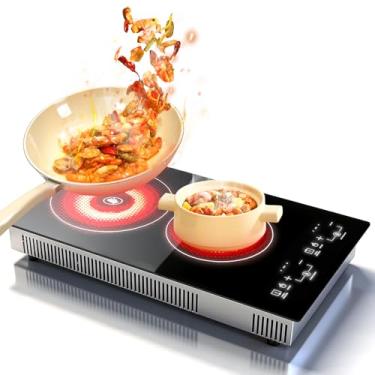 Imagem de Cooktop Elétrico Portátil por Infravermelho 3500W, 9 Níveis de Temperatura - Compatível com Todos os Tipos de Panela, Função Travamento Infantil, Temporizador, 110V (Alternativa a Fogão de Indução)