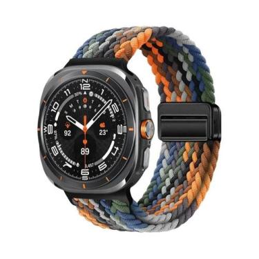 Imagem de Pulseira Magnética Trançada De Nylon De 44mm E 40mm Para Samsung Galax