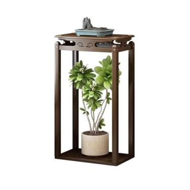 Imagem de x3anggyt5 Decoração de casa, decoração de casa, suporte de bonsai, para sala de estar, varanda, prateleira de planta de bambu, aplicação interna (grande)