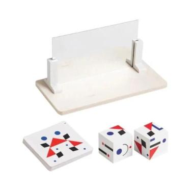 Imagem de Brinquedo De Quebra-Cabeça De Espelho De Madeira Montessori Para Crian