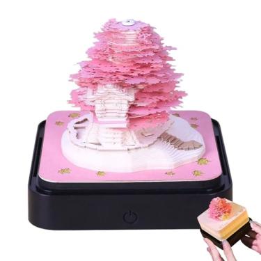 Imagem de Calendário 3D, calendário de notas de arte em – Lindo bloco de notas de 3D para decoração de casa, sala de estar, desktop, local de trabalho, estudo, quarto, estante de livros