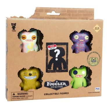 Imagem de Kit com 5 Mini Bonecos Fuggler 6cm Verde, Tie-Dye, Rx e Amar