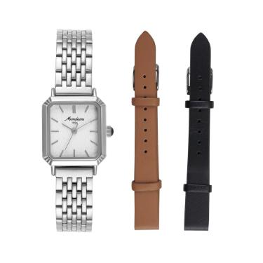 Imagem de Relogio Mondaine Feminino Ref: 32915l0mvne2 1954 Prateado + Pulseiras