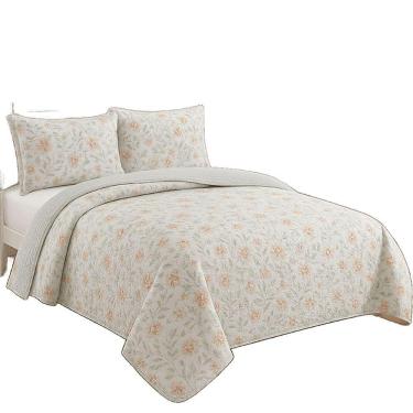 Imagem de Kit Cobre Leito Colcha Queen Boutik Dupla Face - Estampa 18 - 100% Poliéster