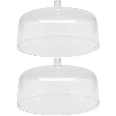Imagem de Kit 2 Cúpulas para Prato de Bolo 30cm Tampas Boleira Natural Cozinha P