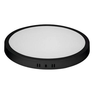 Imagem de Painel led 24w sobrepor luminaria 6500k preto redondo blumenau - Blume