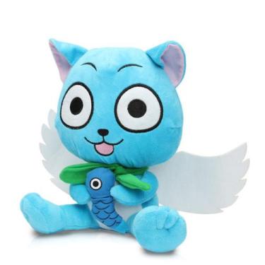 Imagem de Boneca de brinquedo de pelúcia Fairys Tails Happy Cat Holding Fish 27 