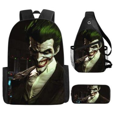 Imagem de Conjunto de mochilas escolares Clown Jokers de 3 peças para crianças -