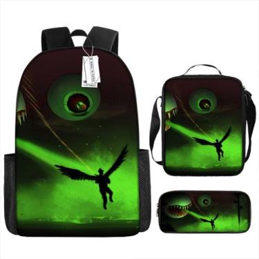 Imagem de Conjunto de mochilas Terrarias Cartoon Kids School 3 unidades de anime
