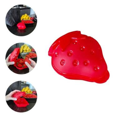 Imagem de Porta Metade Morango 300ml BPA Free Pote Plástico para Conservar e Pro