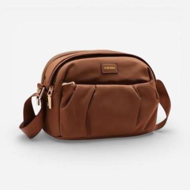 Imagem de Bolsa Feminina Chenson Transversal Twill Nylon Café-Feminino