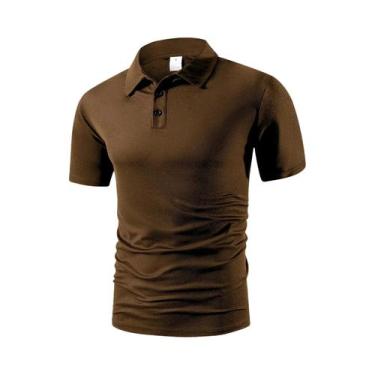 Imagem de Camisa Polo Casual Masculina De Verão Respirável De Alta Qualidade Em 