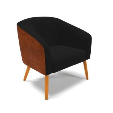 Imagem de Cadeira Sala De Jantar Pé Palito Castanho Stella Noz/linho D03 - D'ros