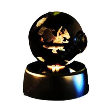 Imagem de Lâmpada Noturna 3D Pikachu Gengar Mewtwo Estátua De Bola De Cristal Po