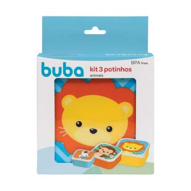 Imagem de Kit 3 Potes Infantil Papinha Lanchinho Buba Animal Fun
