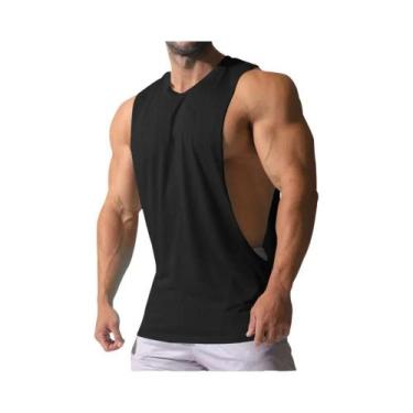 Imagem de Camiseta Sem Mangas Masculina De Verão Para Fitness, Respirável, Decot