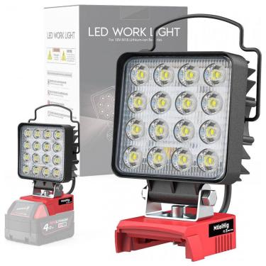 Imagem de Luz de trabalho LED MtiolHig 29W 2900 Lúmens Alimentada por Bateria Milwaukee 18V Não Inclusa
