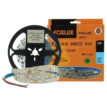 Imagem de Fita Led Foxlux Smd Ip20 9w 6500k 12v 5m