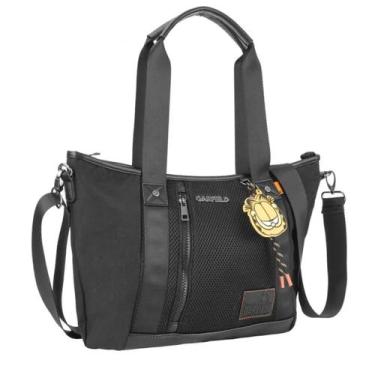 Imagem de Bolsa Garfield Feminina Média Nylon Chaveiro Tiracolo GF2964 - Semax, 