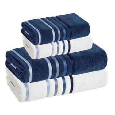 Imagem de Jogo de toalhas Banhão Gigante Karsten Lumina 4 Peças Fio Penteado, CO