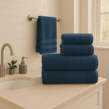 Imagem de Jogo de toalhas budd 4 peças de banho e rosto felpudo grande - CAMESA 