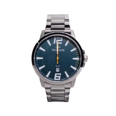 Imagem de Relógio Masculino Technos 2115UCN/1A Aço Esportivo Prata, Prata, Único