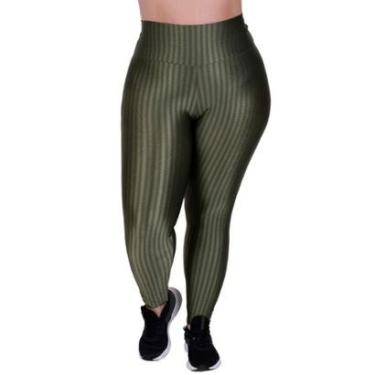 Imagem de Calça Legging Fitness Cintura Alta Cirrê 3D Plus Size Feminino Laura-Feminino