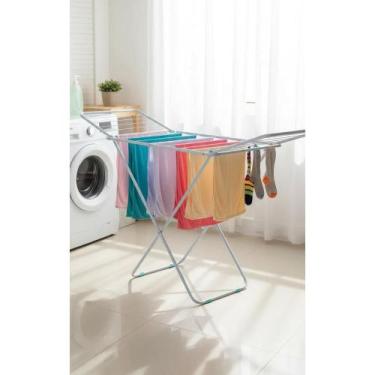 Imagem de Varal Chão Dobrável Slim com Abas Reforçado Branco - Congratulations S