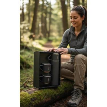 Imagem de Garrafa Térmica 500ml C/ 3 Xícaras Preto - Café & Chá - Congratulation