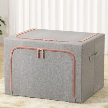 Imagem de Caixa Organizadora Multiuso Roupa Cama Toalha Edredom 66L - Flytex, Ci