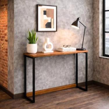 Imagem de Aparador Mesa De Madeira Buffet Para Sala de Estar Salão Beleza Cosmet