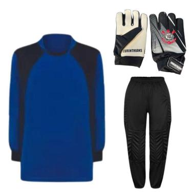 Imagem de Kit De Goleiro TRB + Luva De Goleiro Infantil Corinthians DRB Goalkeeper-Unissex
