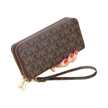 Imagem de Carteira Feminina De Grande Capacidade Com Zíper Longo, Bolsa De Mão, 