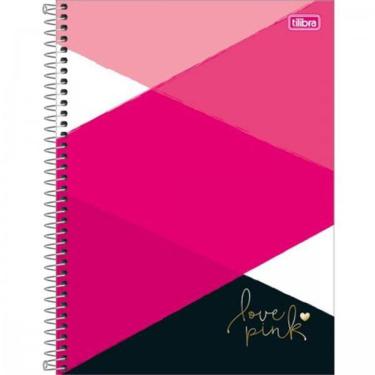 Imagem de Caderno Espiral Tilibra Capa Dura Universitário 16 Matérias Love Pink - 256 Folhas - Capas Sortidas