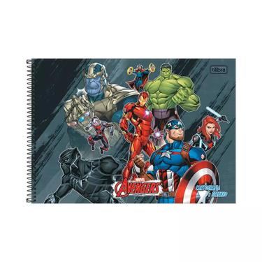 Imagem de Caderno Cartografia Tilibra Espiral Capa Dura Avengers 80 Folhas Capas Diversas - Item Sortido