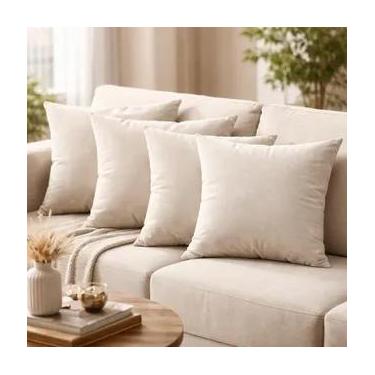 Imagem de Kit 04 Capas Almofada Suede Sortido Promoção Veludo Sala - kaled, Marf