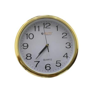 Imagem de Relogio de Parede Redondo 29 CM Dourado - Elite Imports, RJ1361-DOURAD