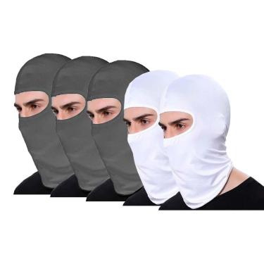 Imagem de Kit 5 Balaclava Térmica Ninja Touca Motociclista Proteção Uv 50+ - Creme - Único - Home...