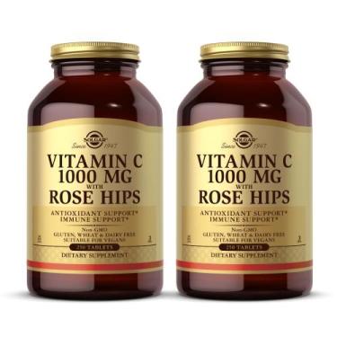Imagem de Suplemento Solgar de Vitamina C 1000 mg com Rose HIPS 250 comprimidos