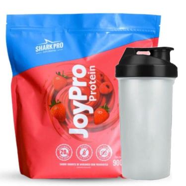 Imagem de Whey Protein JoyPro Iogurte Morango 900g Coqueteleira Shark-Unissex
