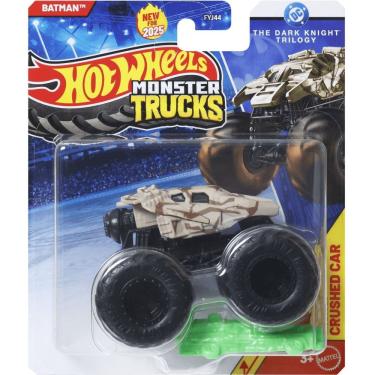 Imagem de Carrinho de Brinquedo Hot Wheels Monster Truck Batman com Rodas Gigantes e Estrutura Robusta Preto Mattel