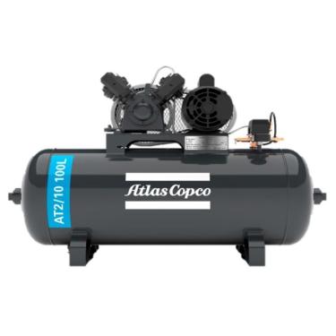 Imagem de Compressor de Ar AT 2 10 100 Litros 140 Libras 2 CV Monofásico V3 com Sistema em V e Reservatório 100L Atlas Copco