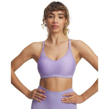 Imagem de Top de Treino Under Armour Crossback Low Bra, Branco, M